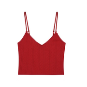 Cherry Red Pointelle Cami