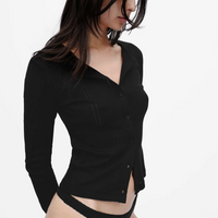 Black Pointelle Cardigan