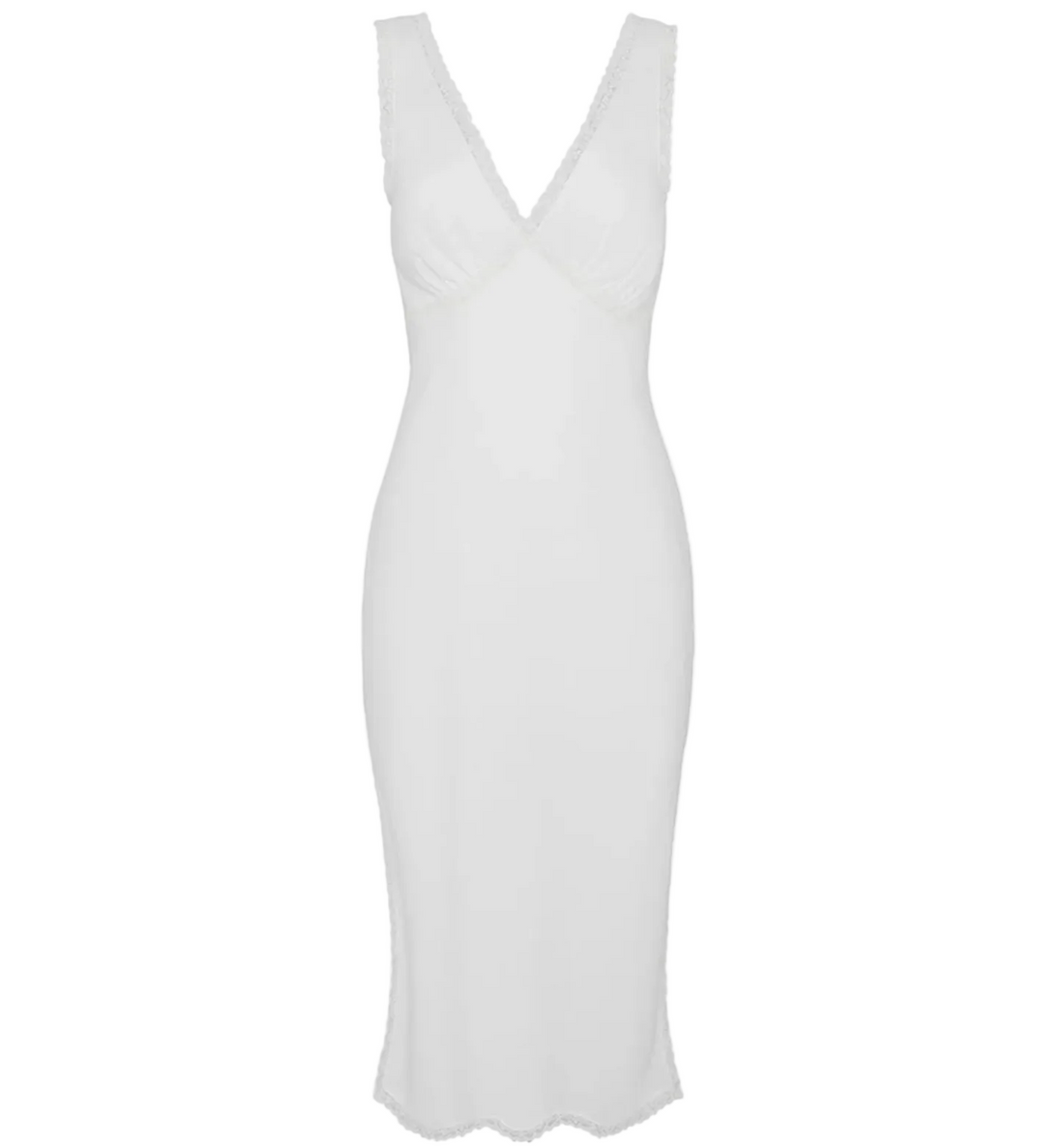 White Cotton Voile Iris Slip
