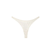 Cream Pearl Le Stretch Cotton Micro Thong