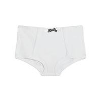 Cream Ribbed Boy Short