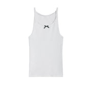 Cream Ribbed Tank Top