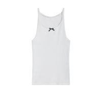 Cream Ribbed Tank Top