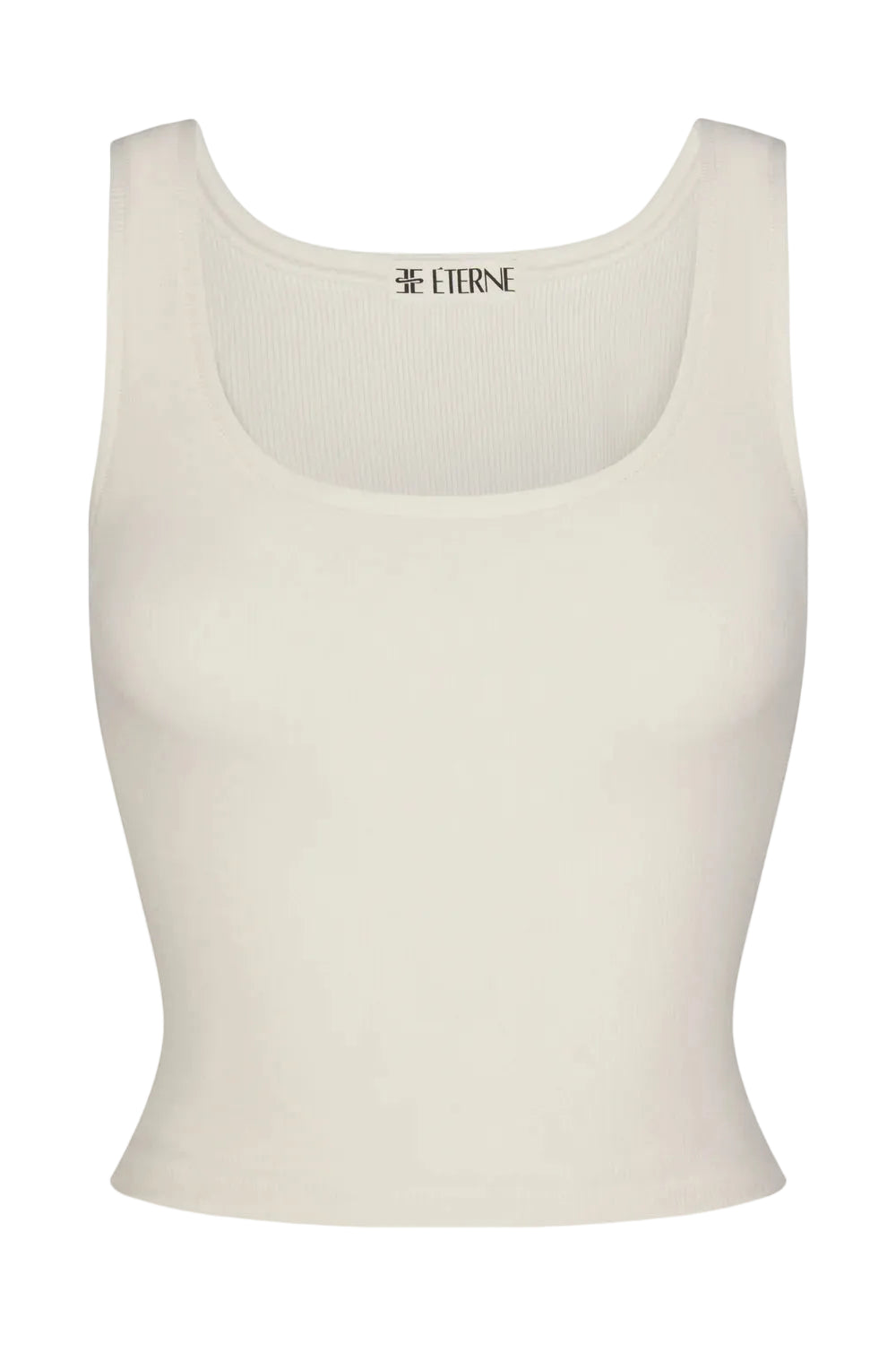 Cream Butter Rib Square Neck Tank