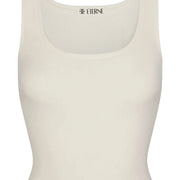 Cream Butter Rib Square Neck Tank