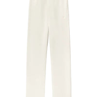 Cream French Terry Straight Leg Sweatpant