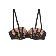 Black Delilah Boned Balconette Bra