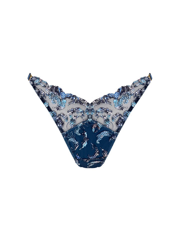 Denim Siren Strap Thong