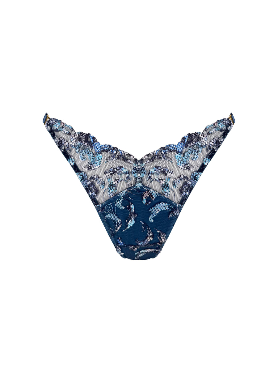 Denim Siren Strap Thong