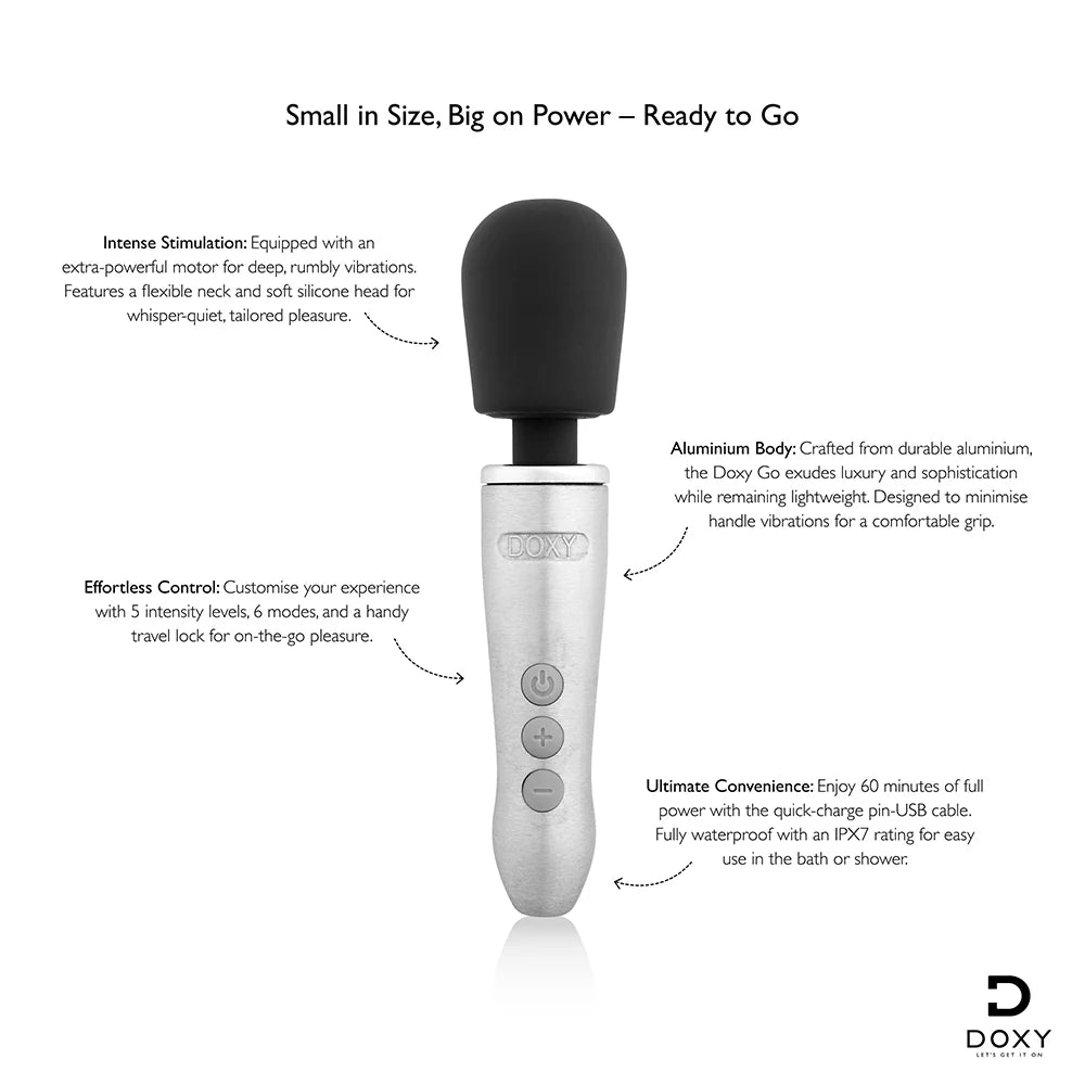Silver Doxy Go Mini Wand Massager