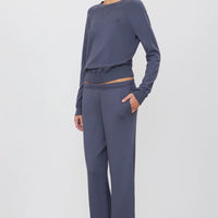 Washed Navy French Terry Boyfriend Pocket Sweatpant