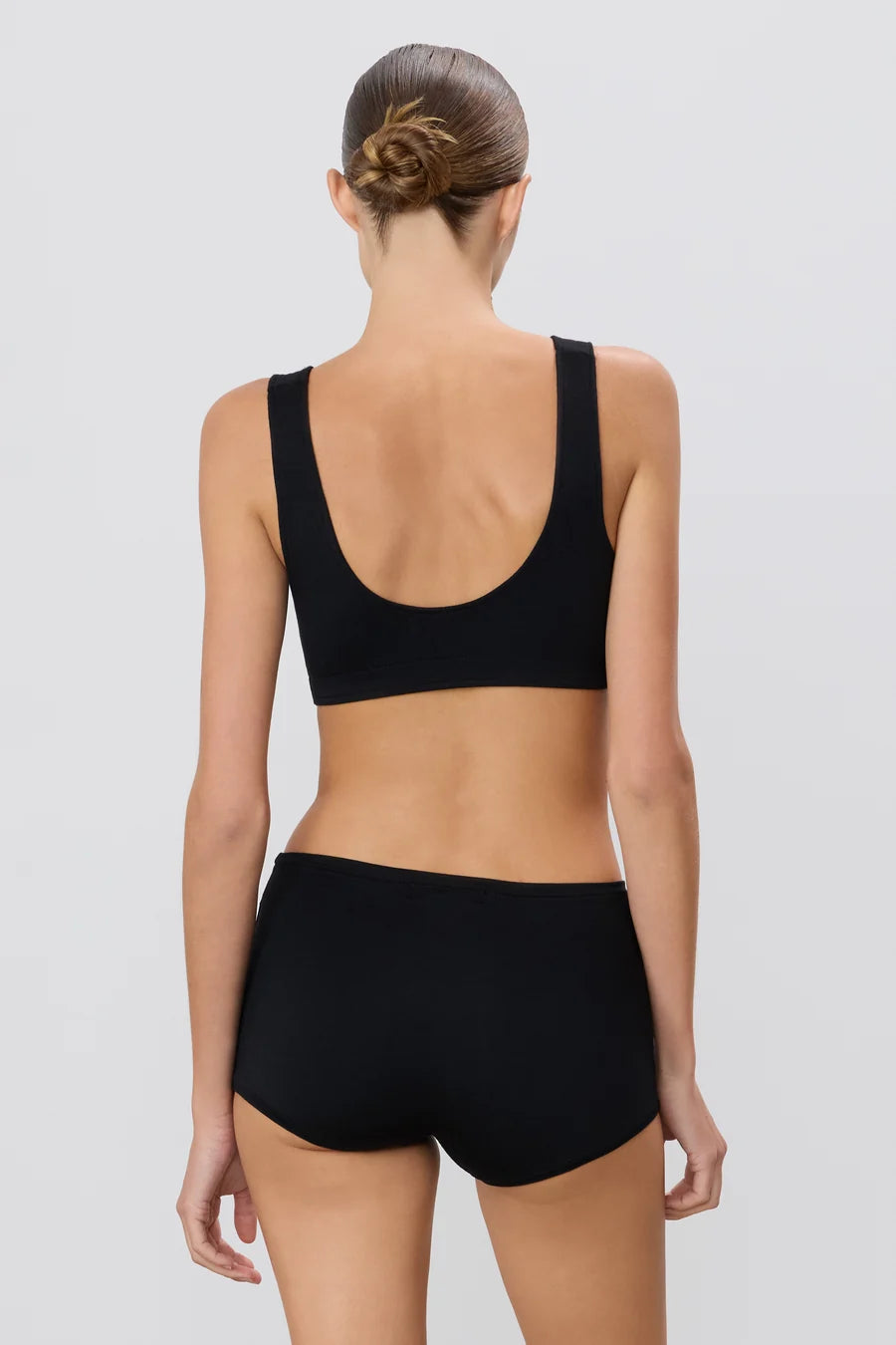 Black Soft Jersey Sports Bra