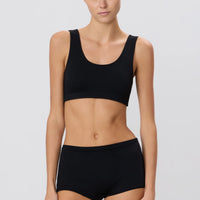 Black Soft Jersey Sports Bra