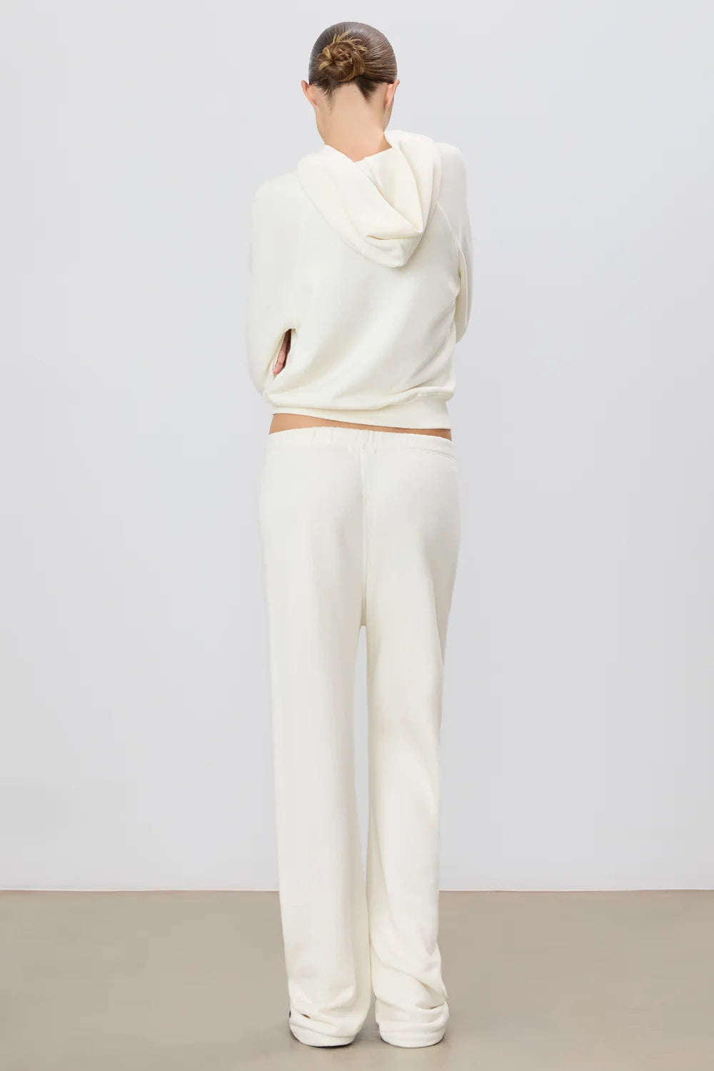 Cream French Terry Straight Leg Sweatpant