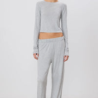 Heather Gray Cotton Modal Lounge Pant