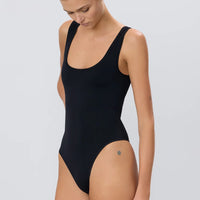Black Seamless Tank Bodysuit