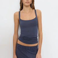 Washed Navy Cotton Modal Duke Tank