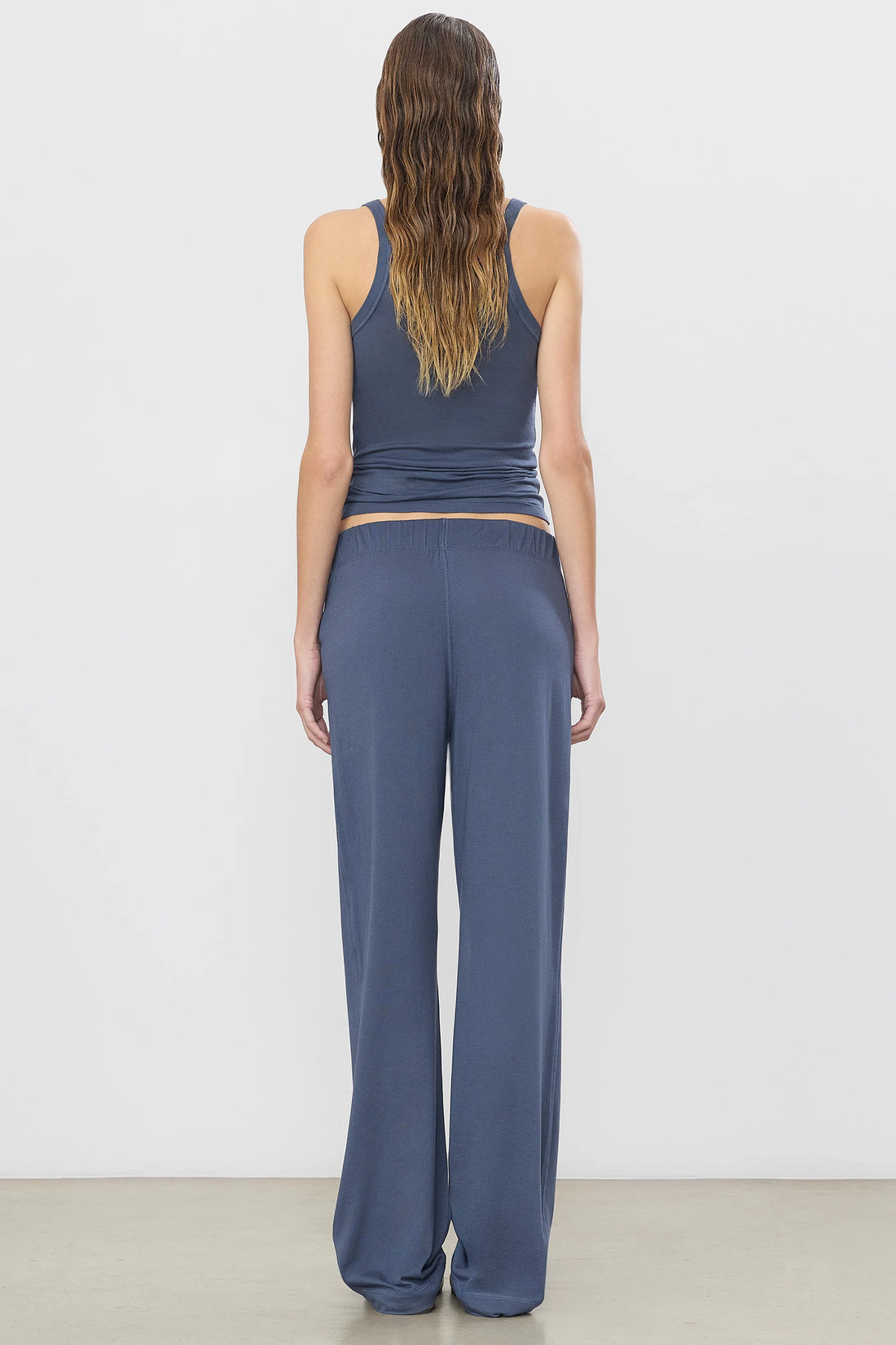 Washed Navy Cotton Modal Lounge Pant