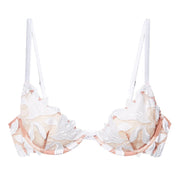 Ivory Lily Embroidery Plunge Demi Bra