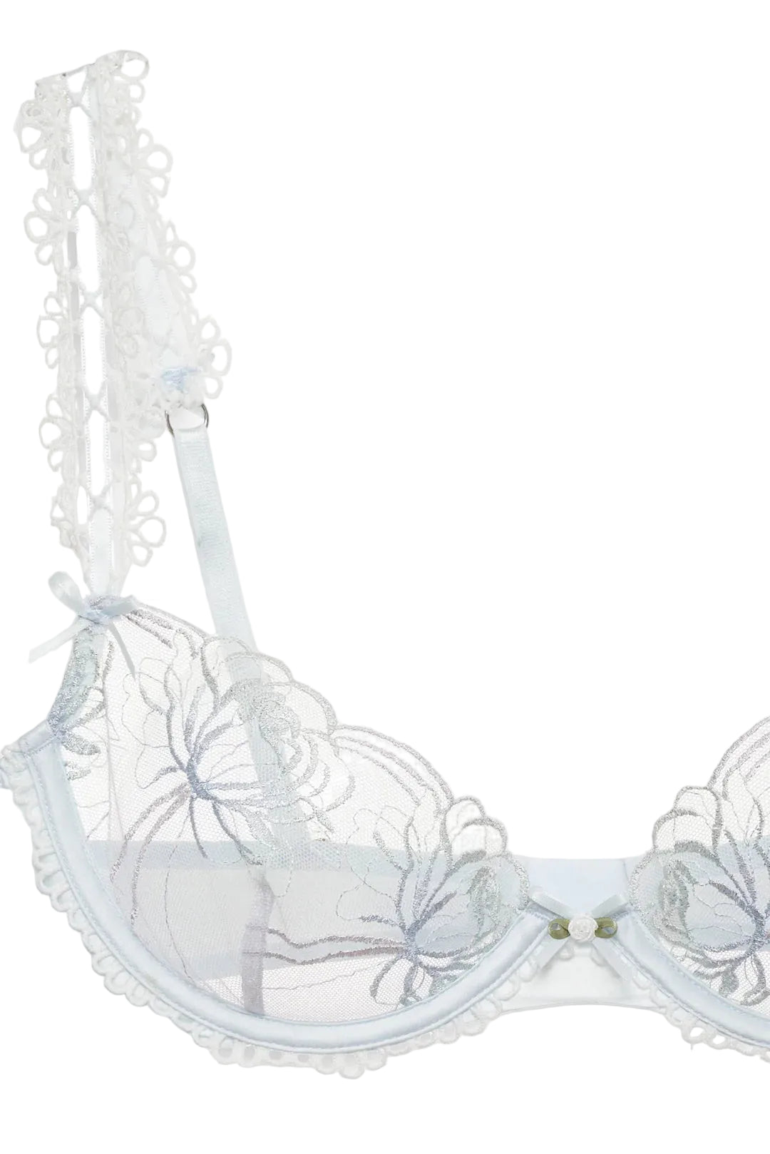 Blue Shimmer Garden Underwire Bra