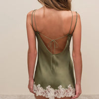 Olive Nightfall Slip Dress