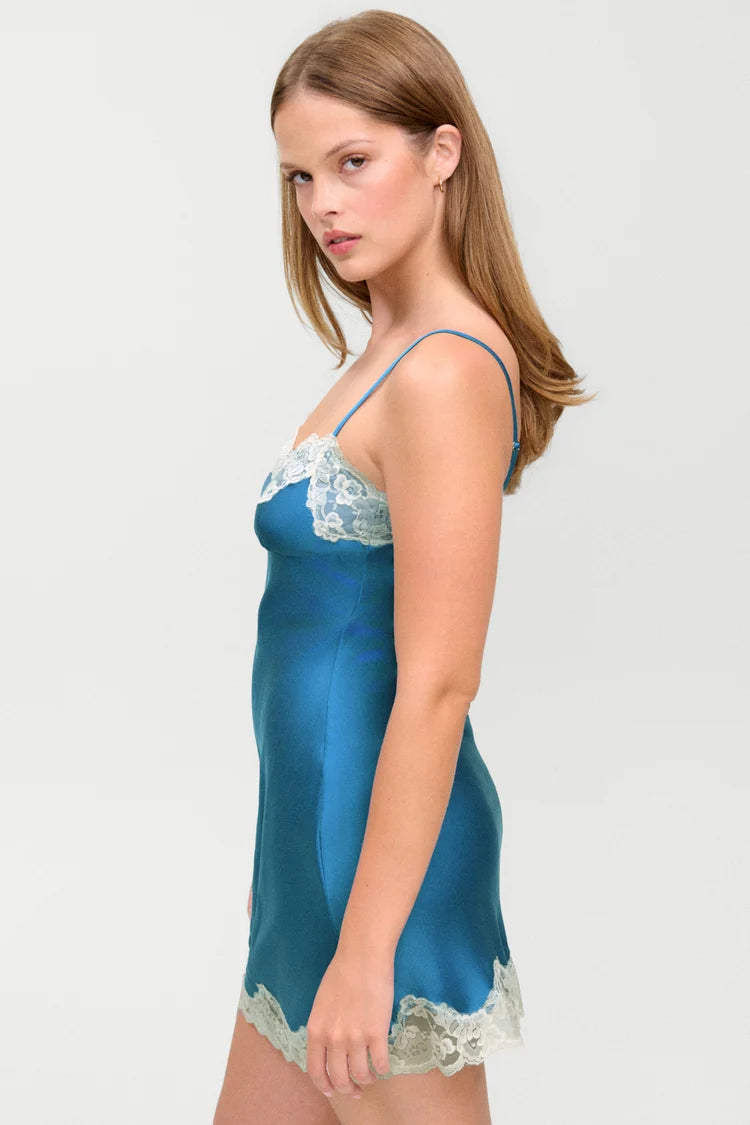 Deep Sea Liz Silk Slip Dress