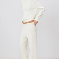 Cream French Terry Straight Leg Sweatpant