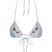 Frosting Nick Beaded Satin Bikini Top