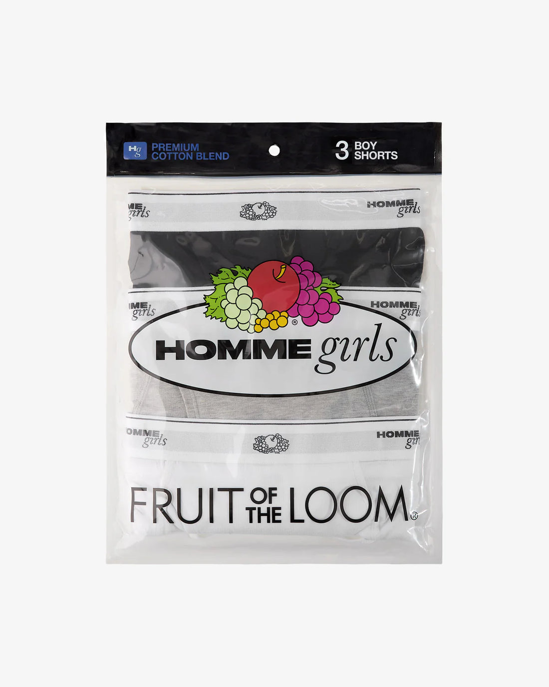 HommeGirls x Fruit of the Loom Boy Shorts (3-Pack)