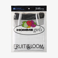 HommeGirls x Fruit of the Loom Cami Bralette (3-Pack)