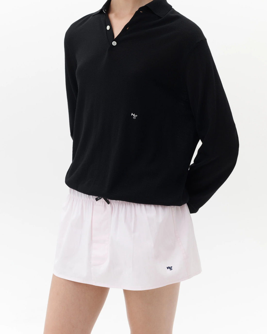 Pink Oxford Mini Skirt