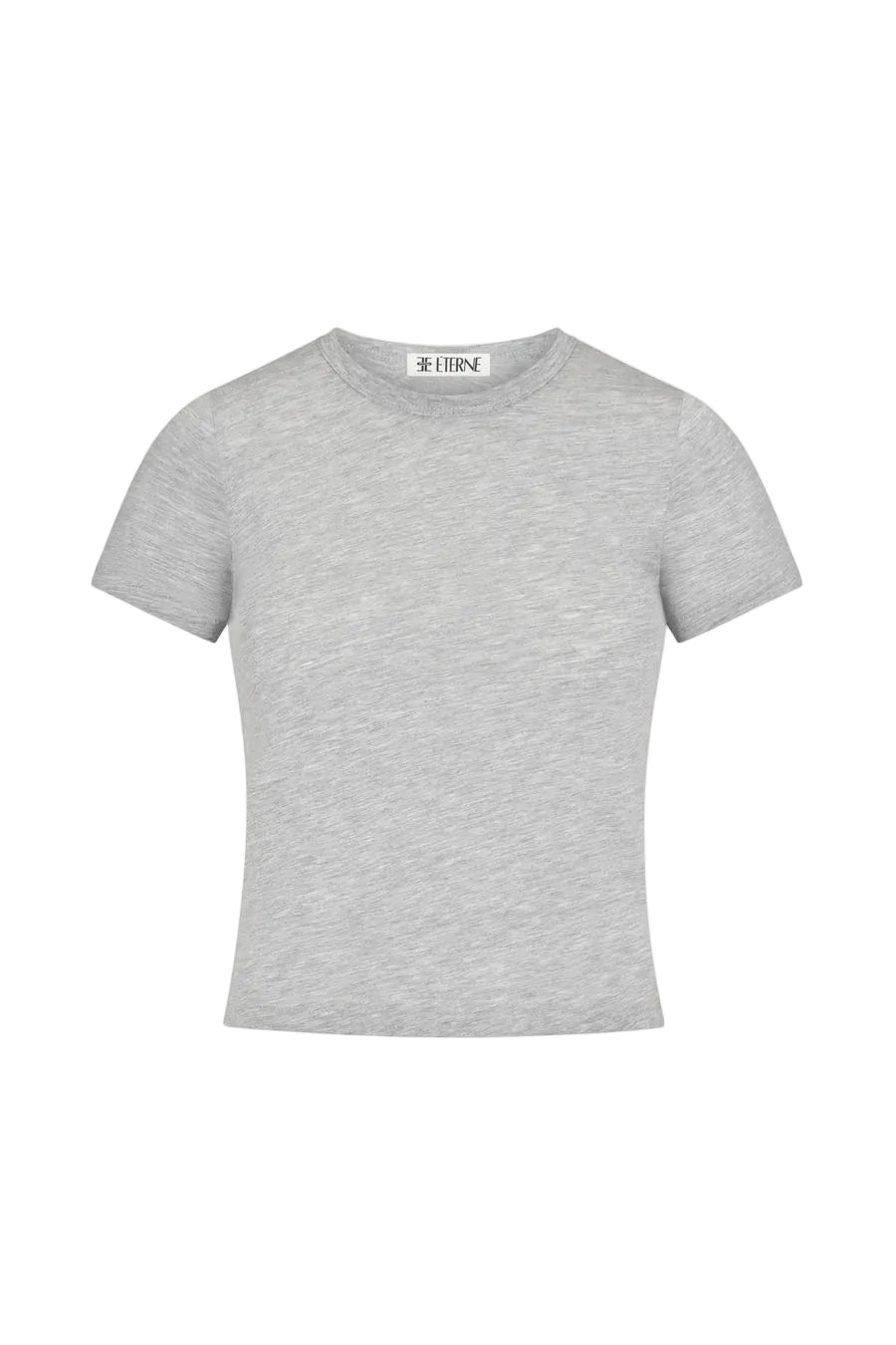 Heather Gray Cotton Modal Short Sleeve Baby Tee