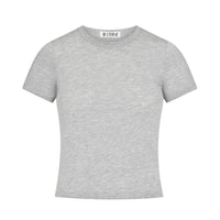 Heather Gray Cotton Modal Short Sleeve Baby Tee