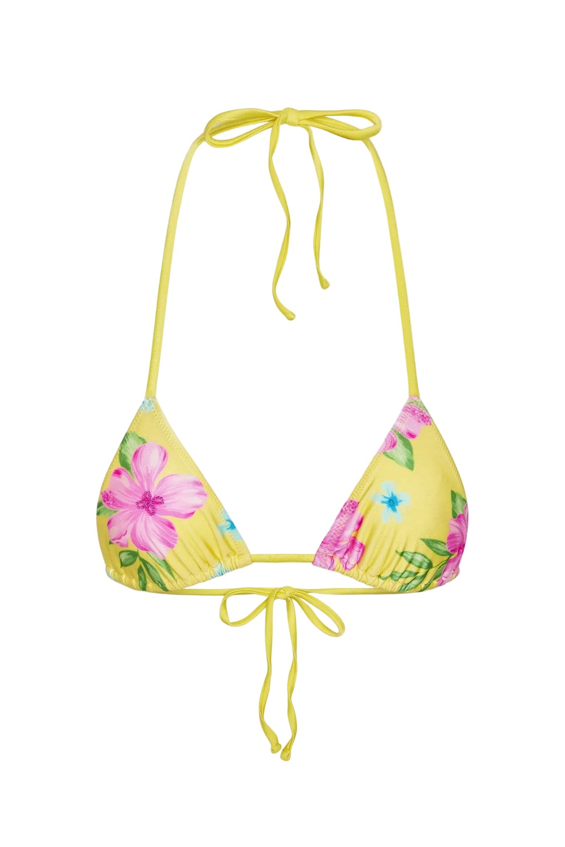 Hibiscus Lemonade Nick Beaded Satin Top