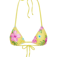 Hibiscus Lemonade Nick Beaded Satin Top