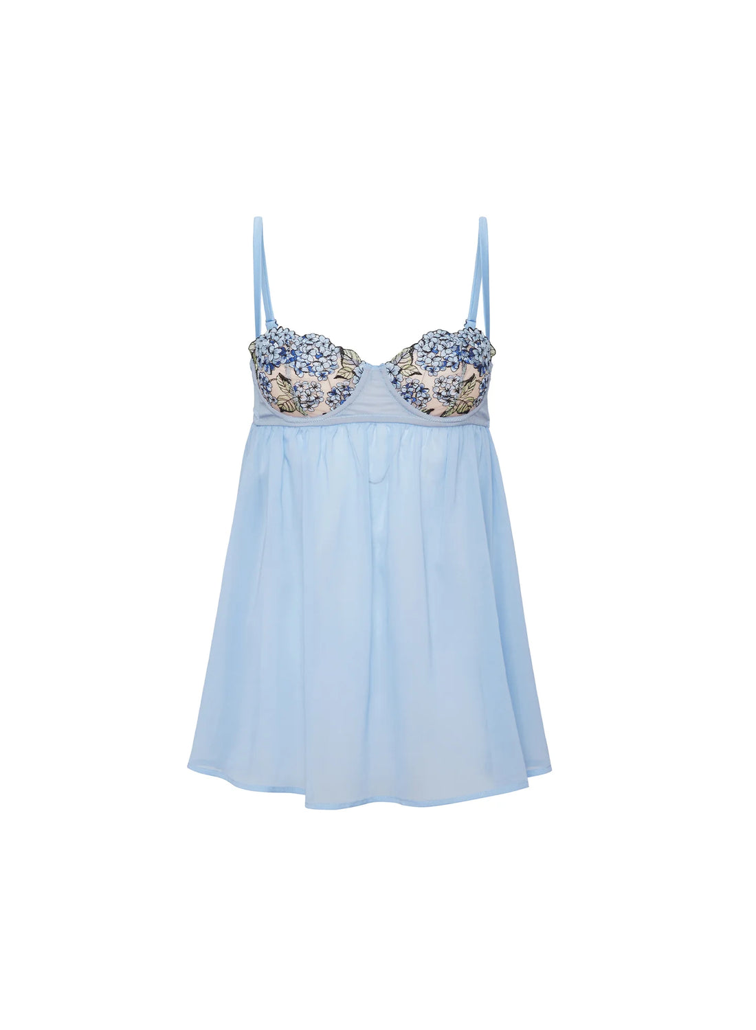 Petal Blue Hydrangea Cupped Babydoll