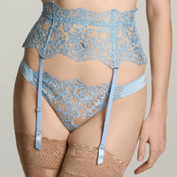 Ice Blue Royal Jewel Suspender Belt