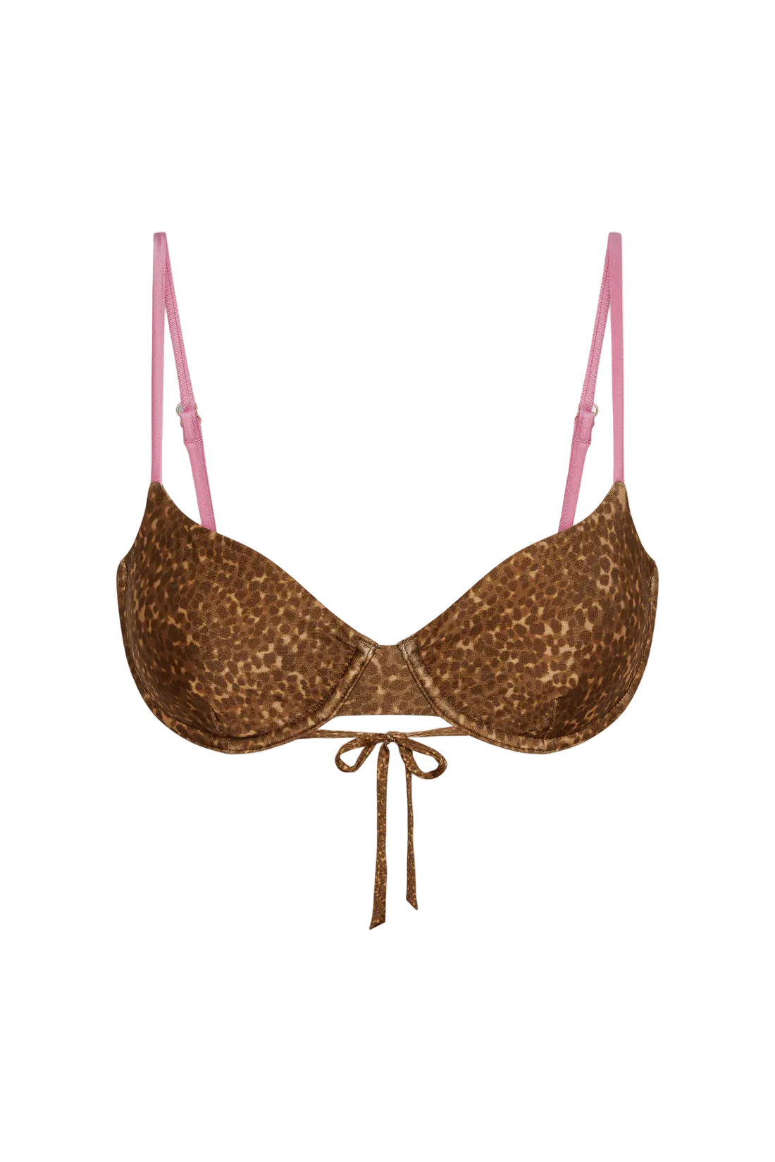 Vintage Cheetah Ireland Satin Bikini Top