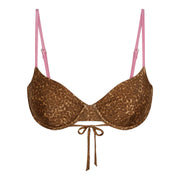 Vintage Cheetah Ireland Satin Bikini Top