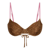 Vintage Cheetah Ireland Satin Bikini Top