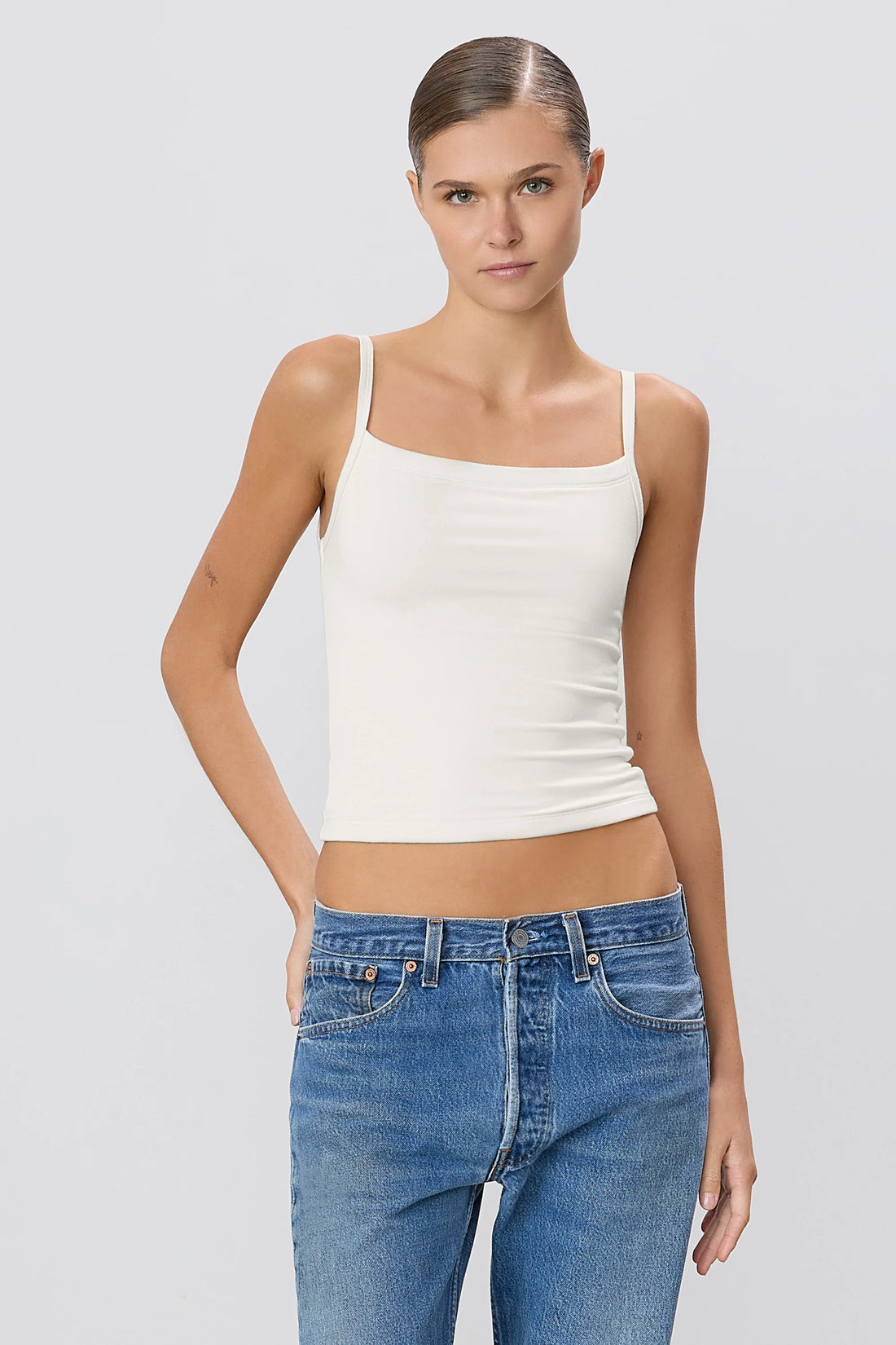 Ivory Soft Jersey 90's Tank
