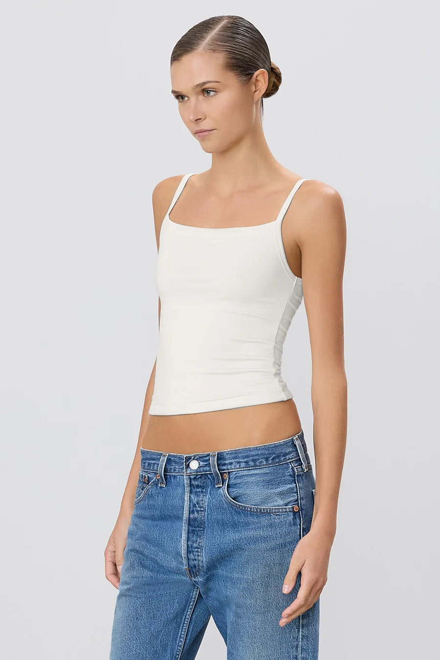 Ivory Soft Jersey 90's Tank