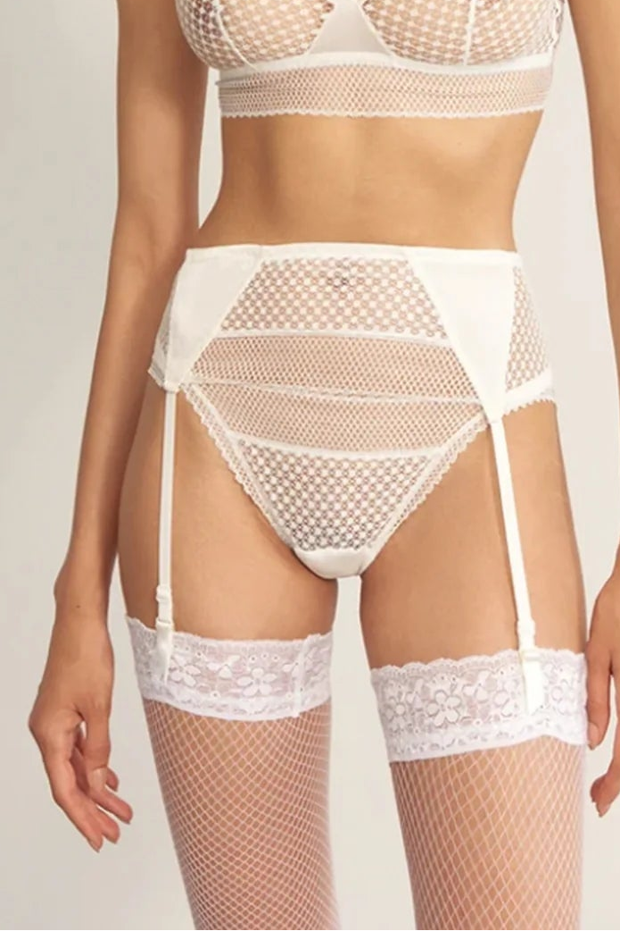 Ivory Bella Garter Belt