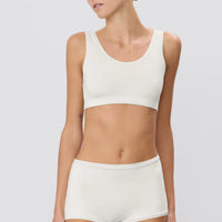 Ivory Soft Jersey High Waisted Boy Short