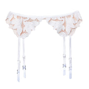 Ivory Lily Embroidery Garter Belt