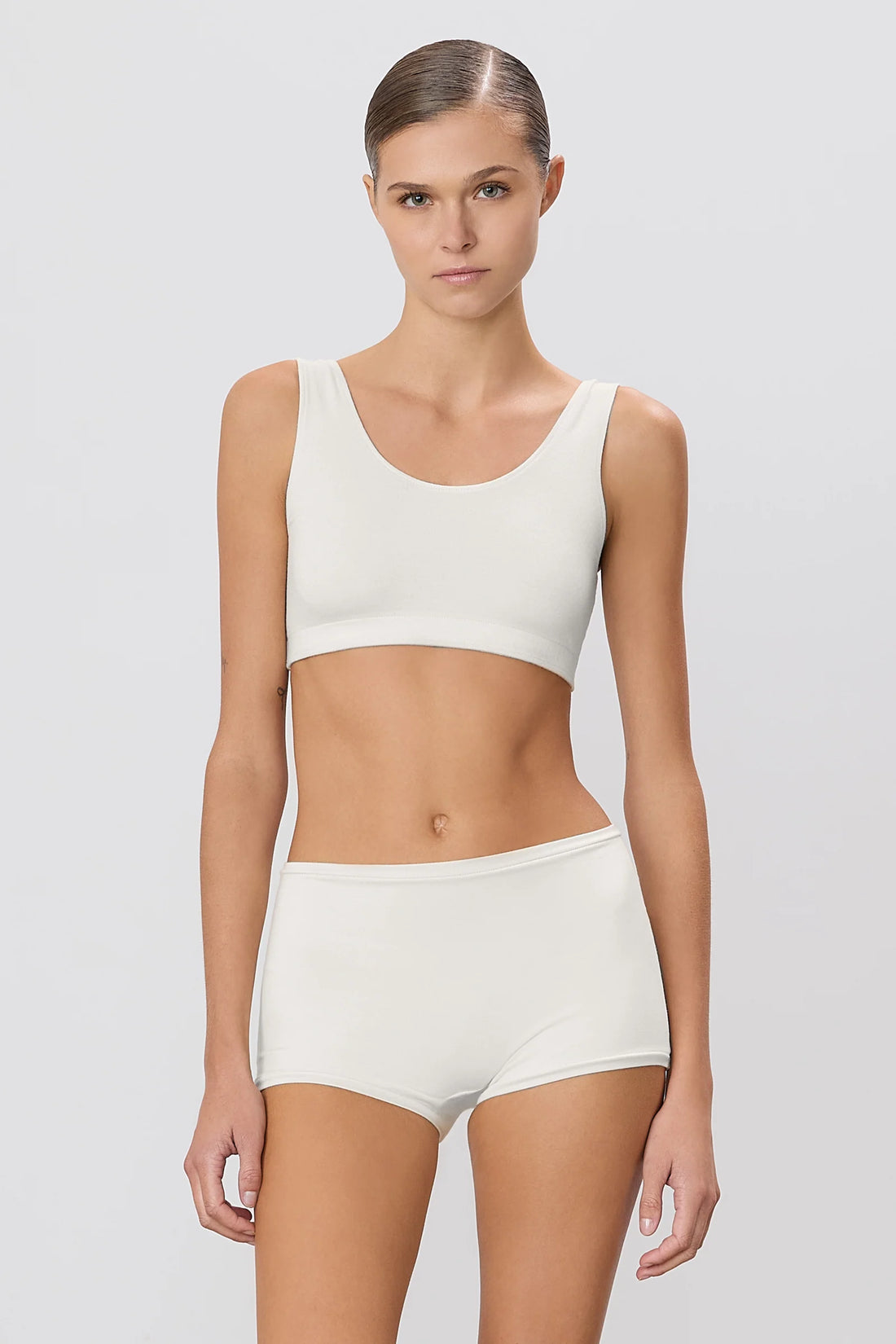Ivory Soft Jersey Sports Bra