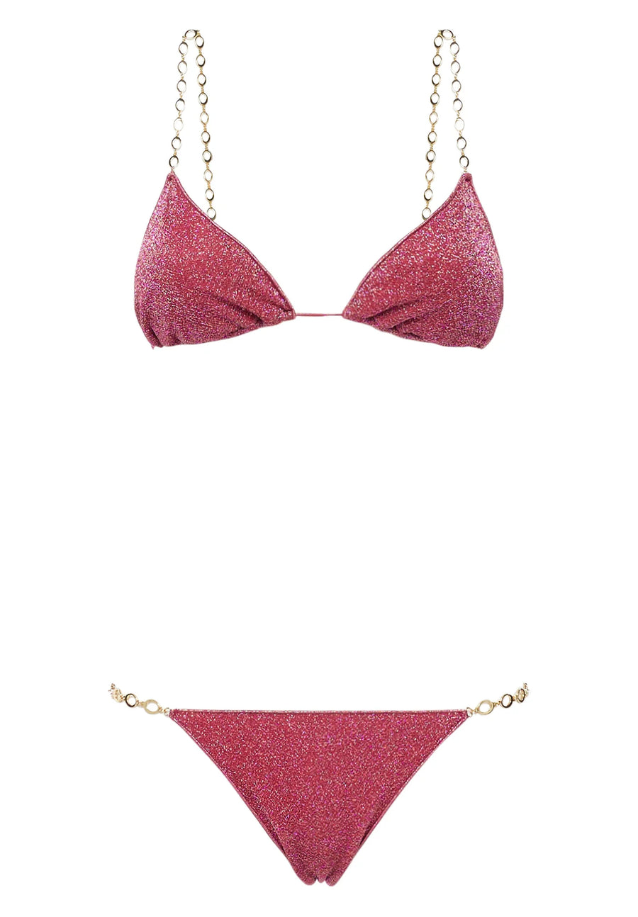 Raspberry Lumiere O-Chain Bikini