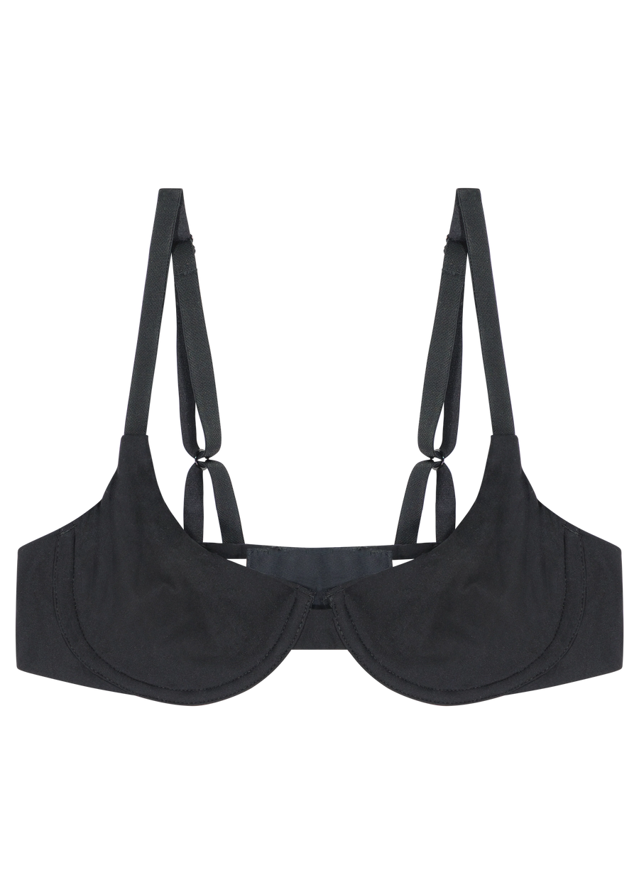 Black Lucia Seamless Underwire Bra – Elle's