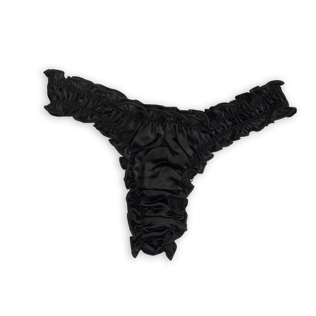 La Clémence: Black Silk Tanga