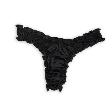 La Clémence: Black Silk Tanga
